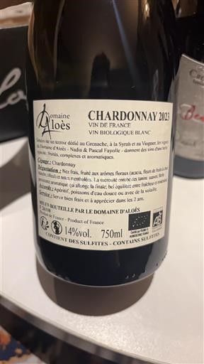 Vini Blanc sec Domaine Aloès 2023 Francia Linguadoca Non specificato AOC