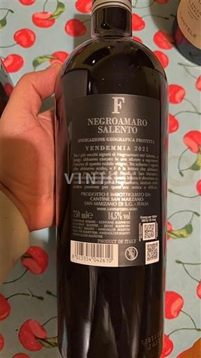 Apulija Susumaniello Salento San Marzano F Negroamaro 2021