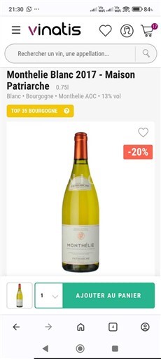 Burgundy Monthélie Maison Patriarche 2017
