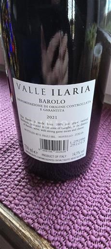 Piedmont Barolo Valle Ilaria 2021