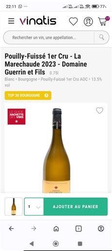 Burgundy Pouilly-Fuissé Premier Cru Domaine Guerrin et Fils La Marechaude 2023