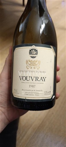 Loiren laakso Vouvray Collection Duhard 1987