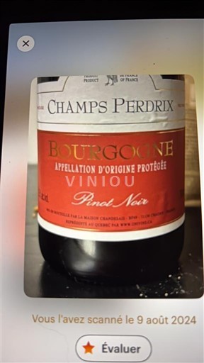 Burgundy Champs Perdrix Pinot Noir Non-Vintage