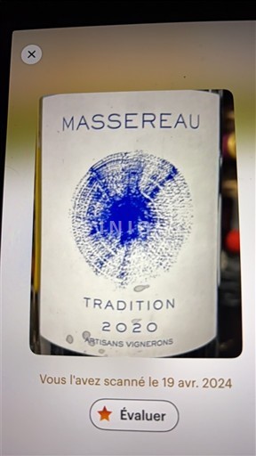 Bordéus Graves Massereau Tradition 2020