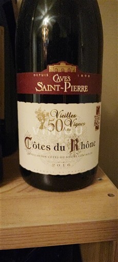 Rona dolina Côtes-du-Rhône Caves Saint-Pierre Vieilles Vignes 50 ans 2016