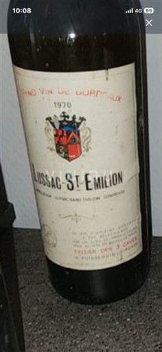 Rượu vang Rouge sec Cellier des trois caves 1970 Pháp Bordeaux Lussac-saint-émilion AOC
