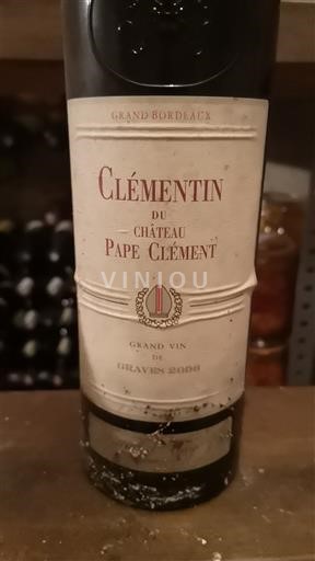 Bordeaux Pessac-Léognan Château Pape Clément Clémentin 2006