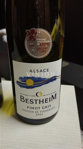 Alsace Bestheim Pinot gris - Passion de Vignerons 2021