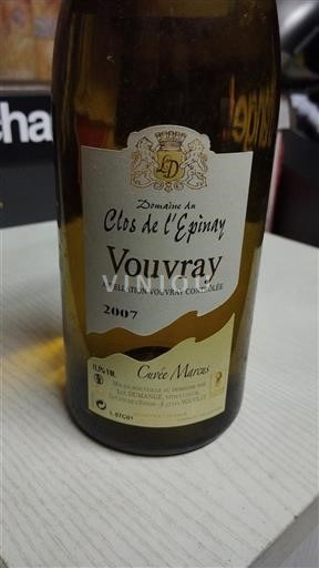 Loiretal Vouvray Clos de l'Épinay Marcus 2007