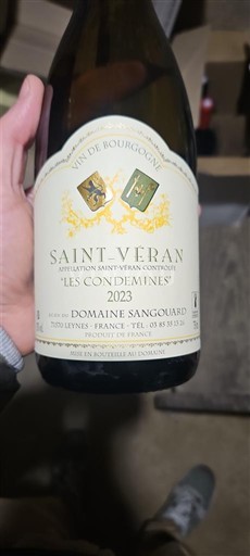 Bourgondië Saint-Véran Domaine Sangouard Les Condemines 2023