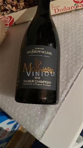 Loiren laakso Saumur-champigny Domaine S Fremonclairs La Moinière 2016