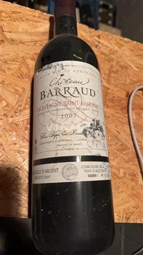 Bordeaux Montagne-Saint-Émilion Château Barraud 2007