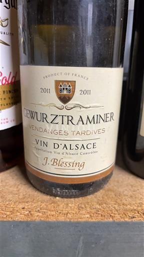 Alsace Vendanges Tardives J. Blessing Vendanges Tardives 2011