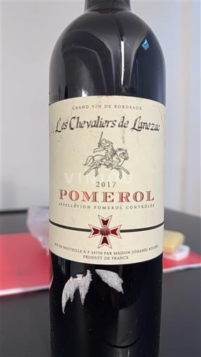 Bordeaux Pomerol Les Chevaliers de Lanzeac 2017