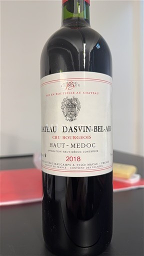 Burdeos Haut-Médoc Château Dasvin-Bel-Air 2018