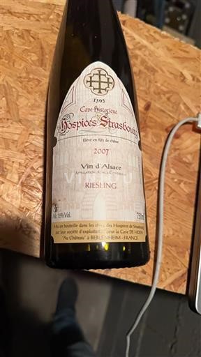 Alsace Riesling Grand Cru Cave de Hoen Beblenheim historique Hospices de Strasbourg 2007