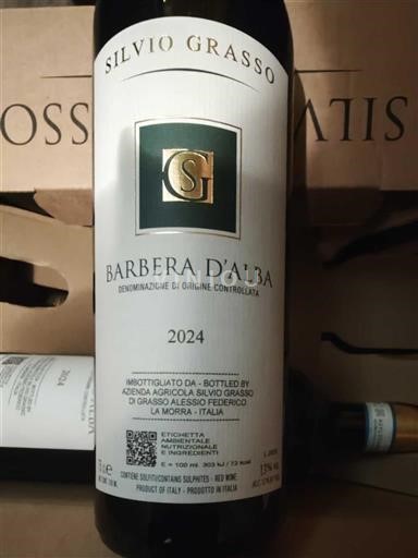 Piedmont Wines Barbera d'Alba Silvio Grasso 2024