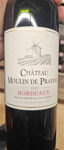 Бордо Château Moulin de Prayère 2020