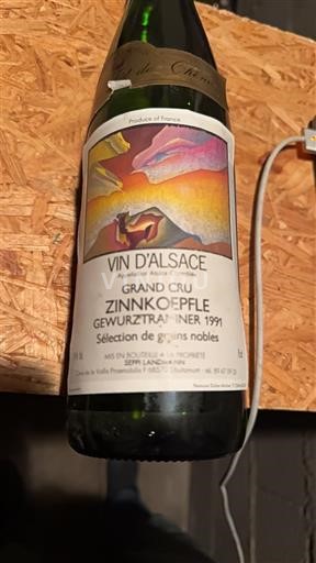Alsasko Gewürztraminer Grand Cru Seppi Landmann Grand cru Zinkoepfle grains nobles 1991