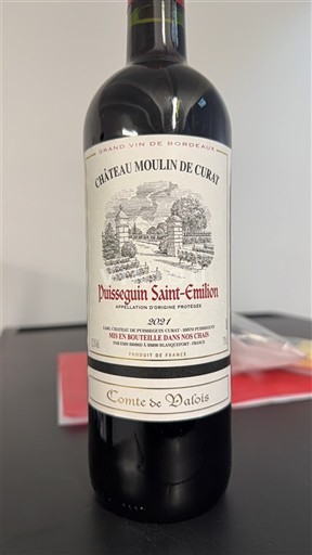 Bordeaux Puisseguin-saint-émilion Château Moulin de Curat Comte de Valois 2021
