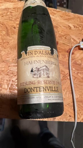 Alsace Riesling Dontenville Hahnenberg Riesling Réserve 1994