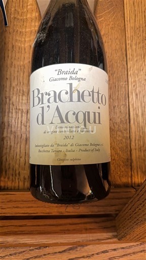 Piemonte Brachetto d'Acqui Braida di Giacomo Bologna 2012