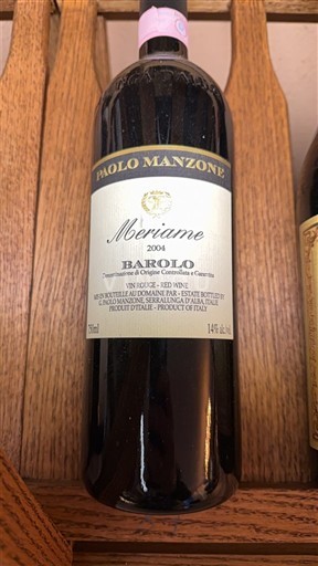 Piemonte Barolo Paolo Manzone Meriame 2004