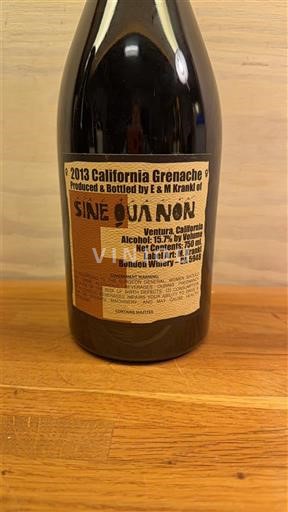 Kalifornijske AVA Nespecificirano Sine Qua Non 2013