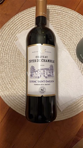 Bordeaux Lussac-Saint-Émilion Château Côtes de Chambeau 2020