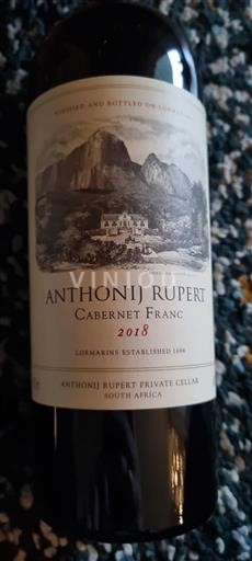 Regione Costiera Franschhoek Anthonij Rupert Cabernet Franc 2018