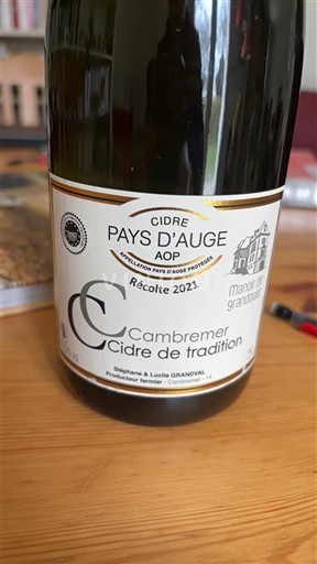 Normandia Sidro della Normandia Manoir de Grandouet Cambremer Cidre de tradition 2021