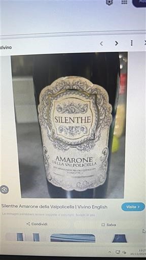 Vénétie Amarone della Valpolicella Silenthe Non Millésimé