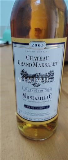 Vina Blanc liquoreux Cuvée Prestige Château Grand Marsalet 2005 Francija Jugozahod Monbazillac AOC