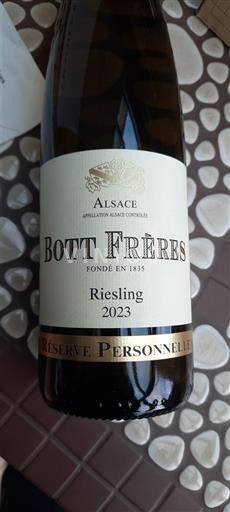 Alsace Riesling Bott Frères Réserve Personnelle 2023