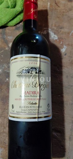 Sud-Ovest Madiran Château Borréjou 2016