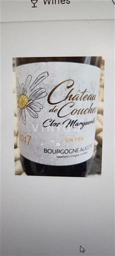 Bourgogne Bourgogne Aligoté Château Couchey Clos Marguerite Un Peu 2017