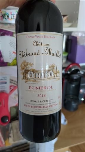 Burdeos Pomerol Château Thiebaud-Maillet 2018