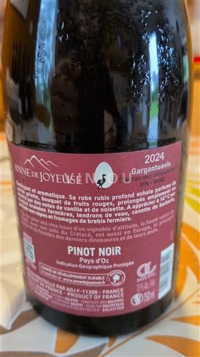 Languedoc-Roussillon Pays d'Oc Anne de Joyeuse Gargantuavis 2024