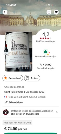 Bordeaux Saint-Julien Grand Cru Château Lagrange 2003