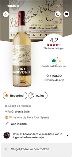 La Rioja Rioja R. López de Heredia Viña Gravonia 2016