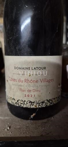Rhônetal Côtes-du-Rhône-Dörfer Domaine Latour Plan de Dieu 2021