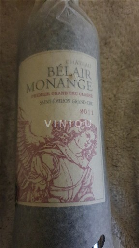 Bordeaux Saint-Émilion Grand Cru Premier Grand Cru Classé Château Bélair-Monange 2011