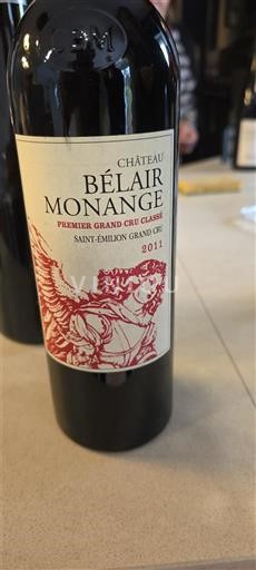 Bordeaux Saint-Émilion Grand Cru Premier Grand Cru Classé Château Bélair-Monange 2011