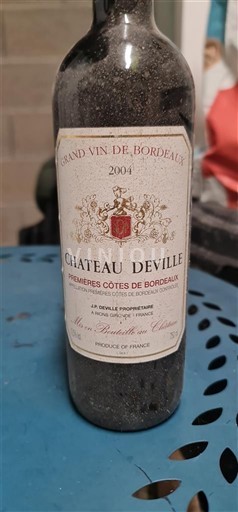 Víno Rouge sec Château Ville 2004 Francie Bordeaux Premières-côtes-de-bordeaux AOC