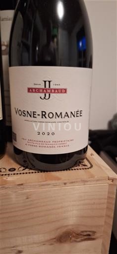 Víno Rouge sec Archambaud 2020 Francie Burgundsko Vosne-romanée AOC