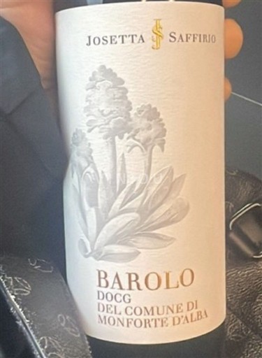 Piémont Barolo Josetta Saffirio Del Comune di Monforte d'Alba Non Millésimé