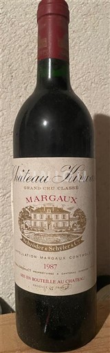 Bordeaux Margaux Grand Cru Château Kirwan 1987