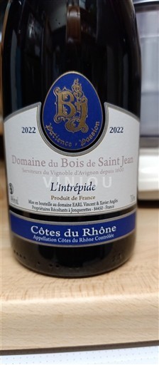 Valle del Ródano Côtes del Ródano Domaine Bois de Saint Jean L'Intrépide 2022