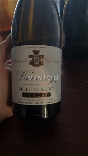 Loiren laakso Vouvray Domaine Clos Naudin Moelleux 2017