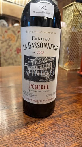 Bordeaux Pomerol Château La Bassonnerie 2008